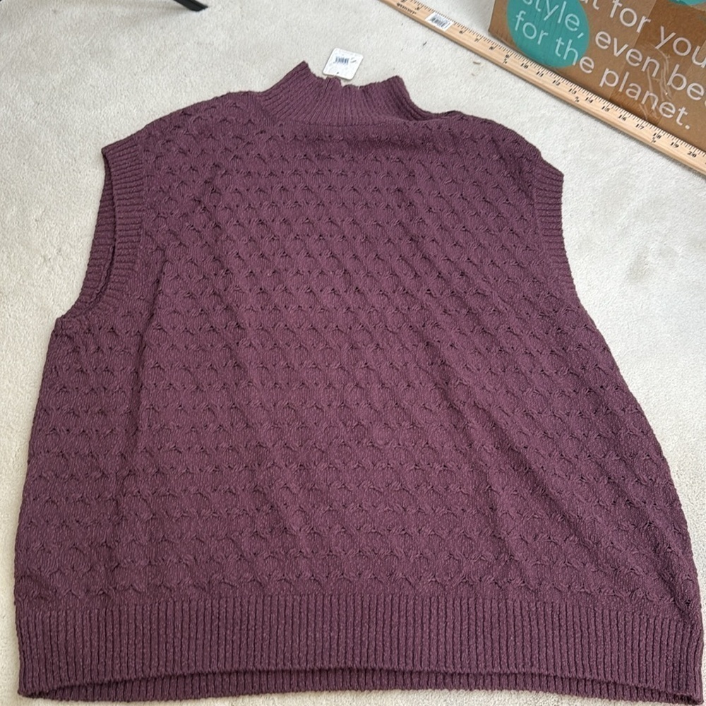 Free People Rosemary Cotton Blend Sweater Miniskirt Set in Plum Jam Size Medium - Picture 8 of 15